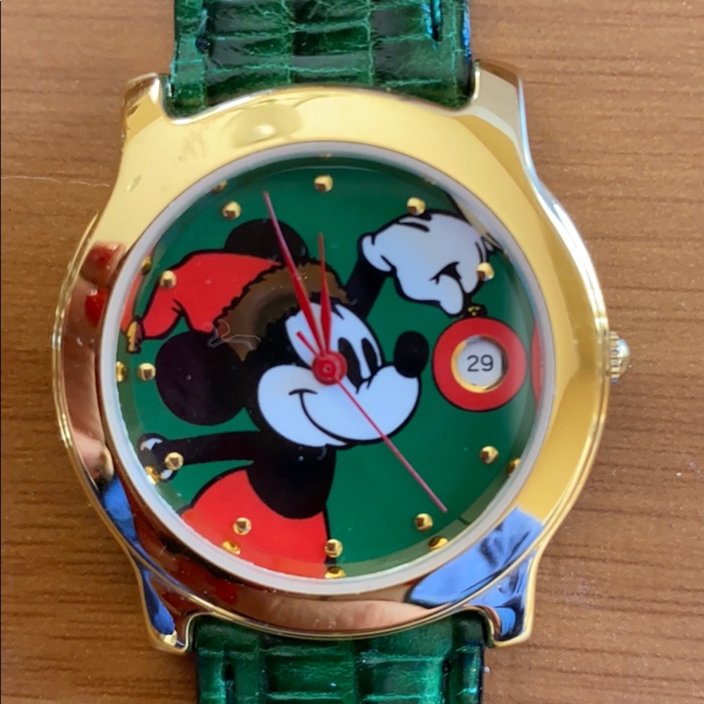 Vintage Christmas Mickey Mouse Watch